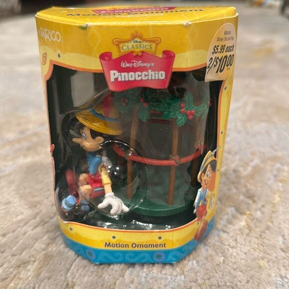Vintage Enesco Disney Pinocchio Movable Christmas Holiday Ornament New Motion - Picture 1 of 6